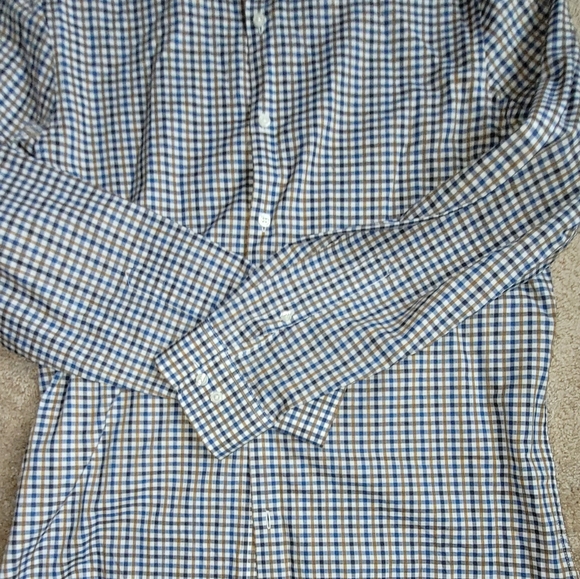 Perry Ellis large, micro-check, casual dress shirt - Picture 2 of 2